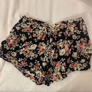LA Hearts Floral High Waisted Shorts